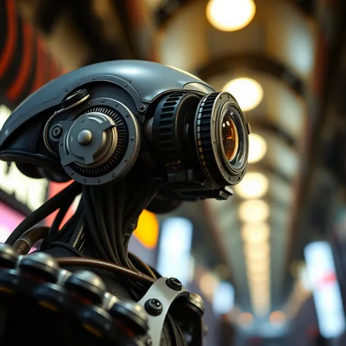 Steampunk Alien Low-Angle Perspective Photograph