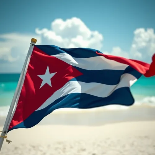 Highly Detailed Wave of Cuban Flag