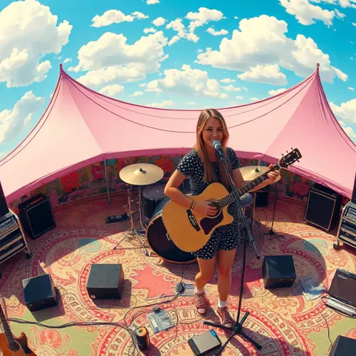 Vibrant Summer Music Fest: Wide Angle View