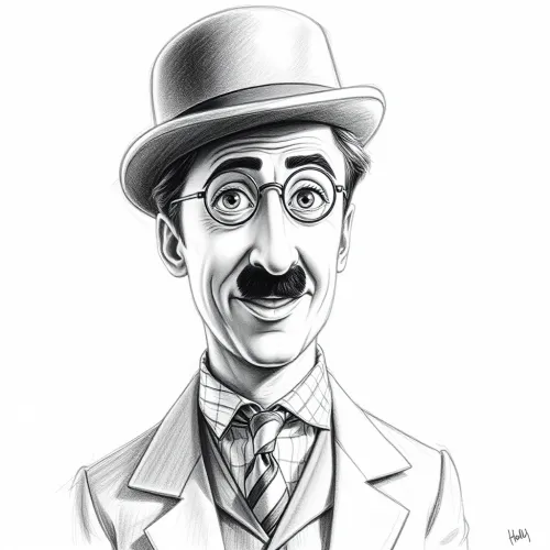 Pencil Sketch - Charlie Chaplin Portrait