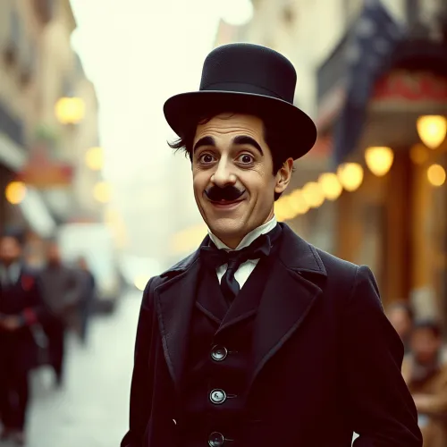 Chaplin-Inspired AI Portrait