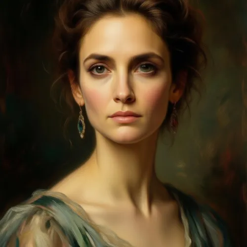 Jessica Alba painted in the style of Degas