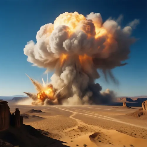Clouds Exploding in the Desert