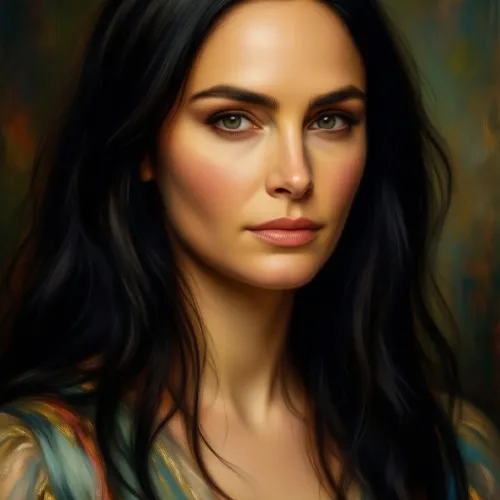 Megan Fox painted in the style of Degas