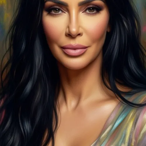 Kim Kardashian painted in the style of Degas