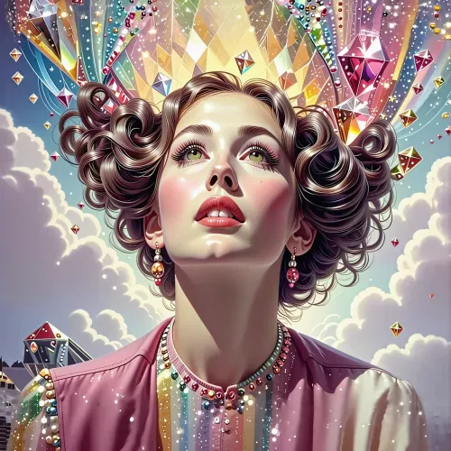 Lucy in the Sky with Diamonds The Beatles Psychedelic colors, girl flying