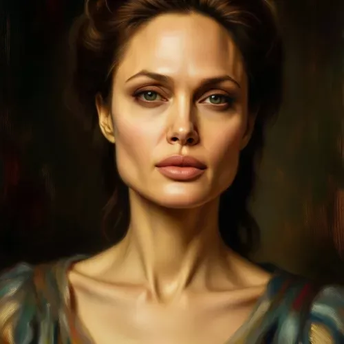 Angelina Jolie painted in the style of Degas