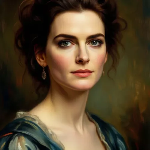 Anne Hathaway painted in the style of Degas