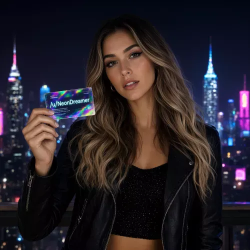 A stylish young woman with long