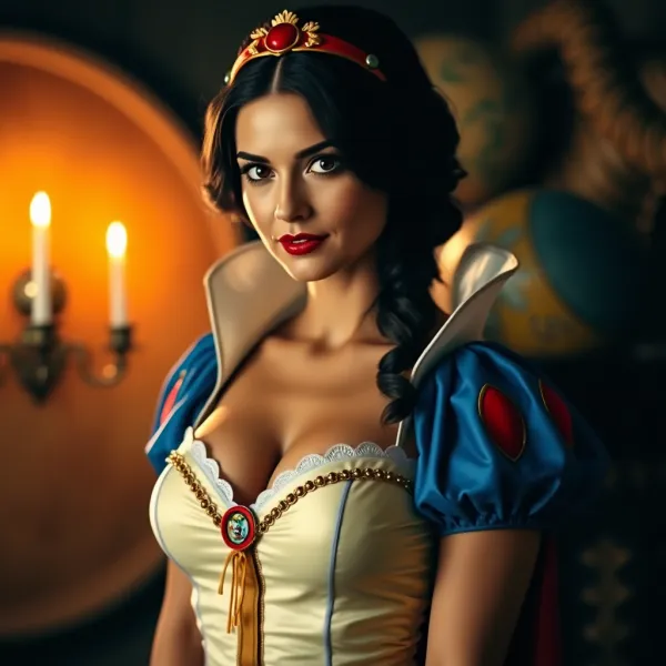 Stylized Portrait: Salma Hayek as Enchanted Snow White