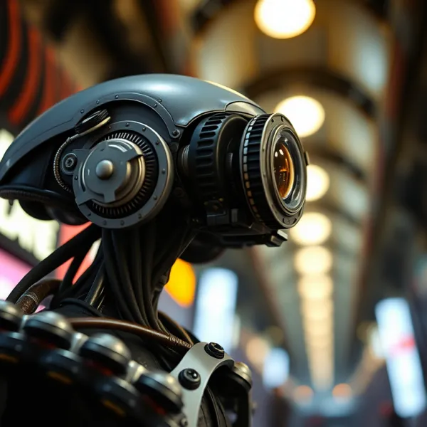 Steampunk Alien Low-Angle Perspective Photograph