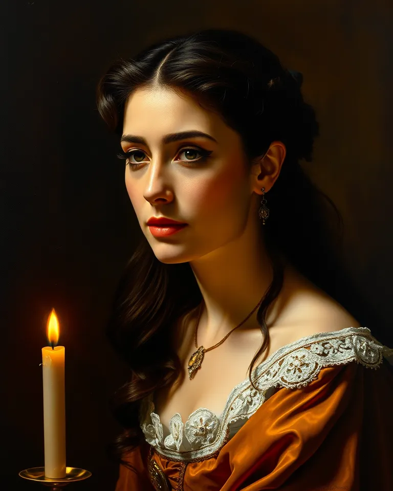 Rembrandt-inspired Monica Bellucci in Baroque Dutch Attire