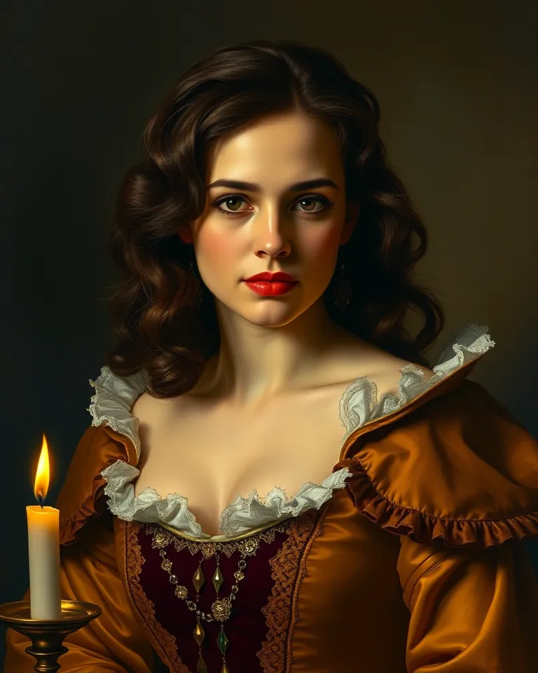 Rembrandt-inspired Penelope Cruz Portrait: A Baroque Masterpiece