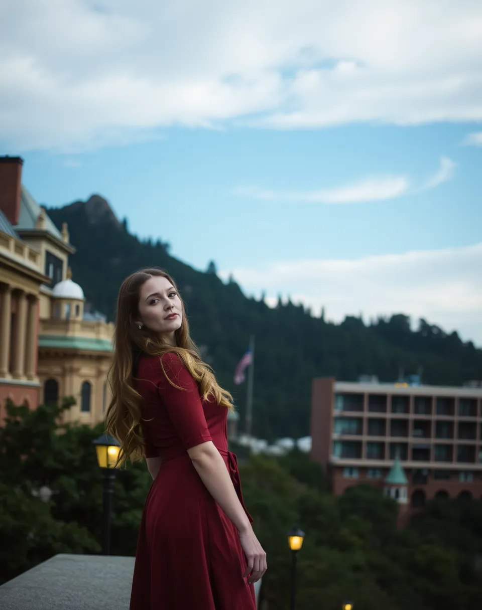 Title: "Girl in Abstract Setting