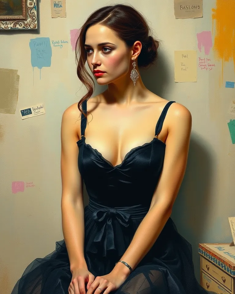 Degas-inspired AI portrait (Natalie Portman)