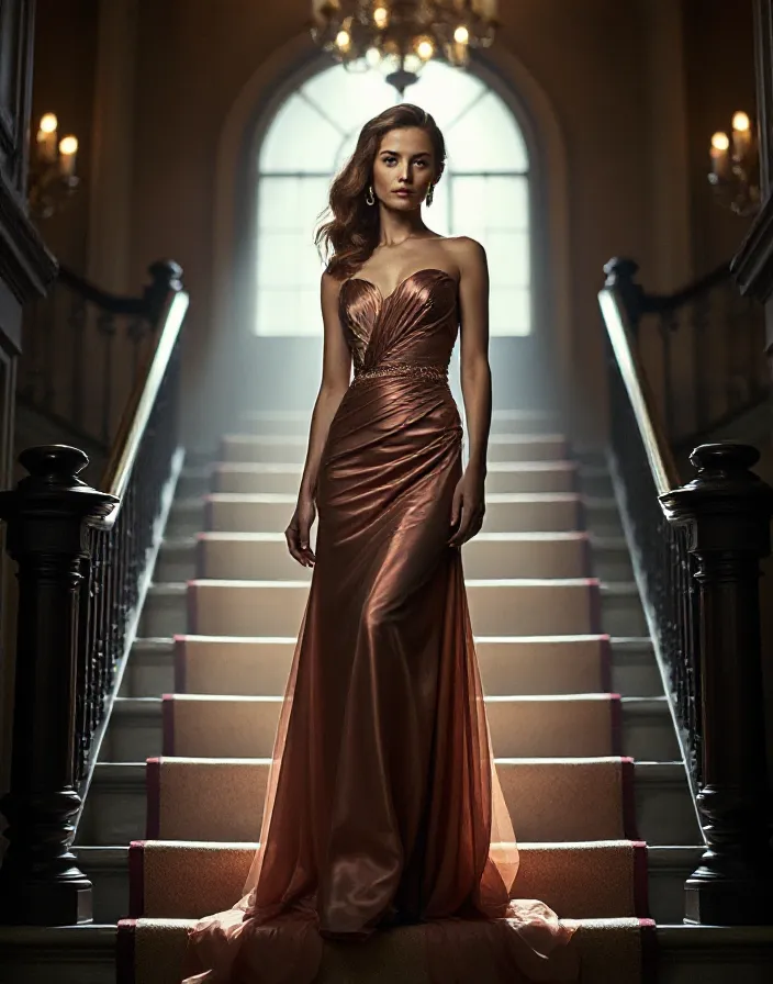 Grand Staircase Chiaroscuro Portrait by Annie Leibovitz