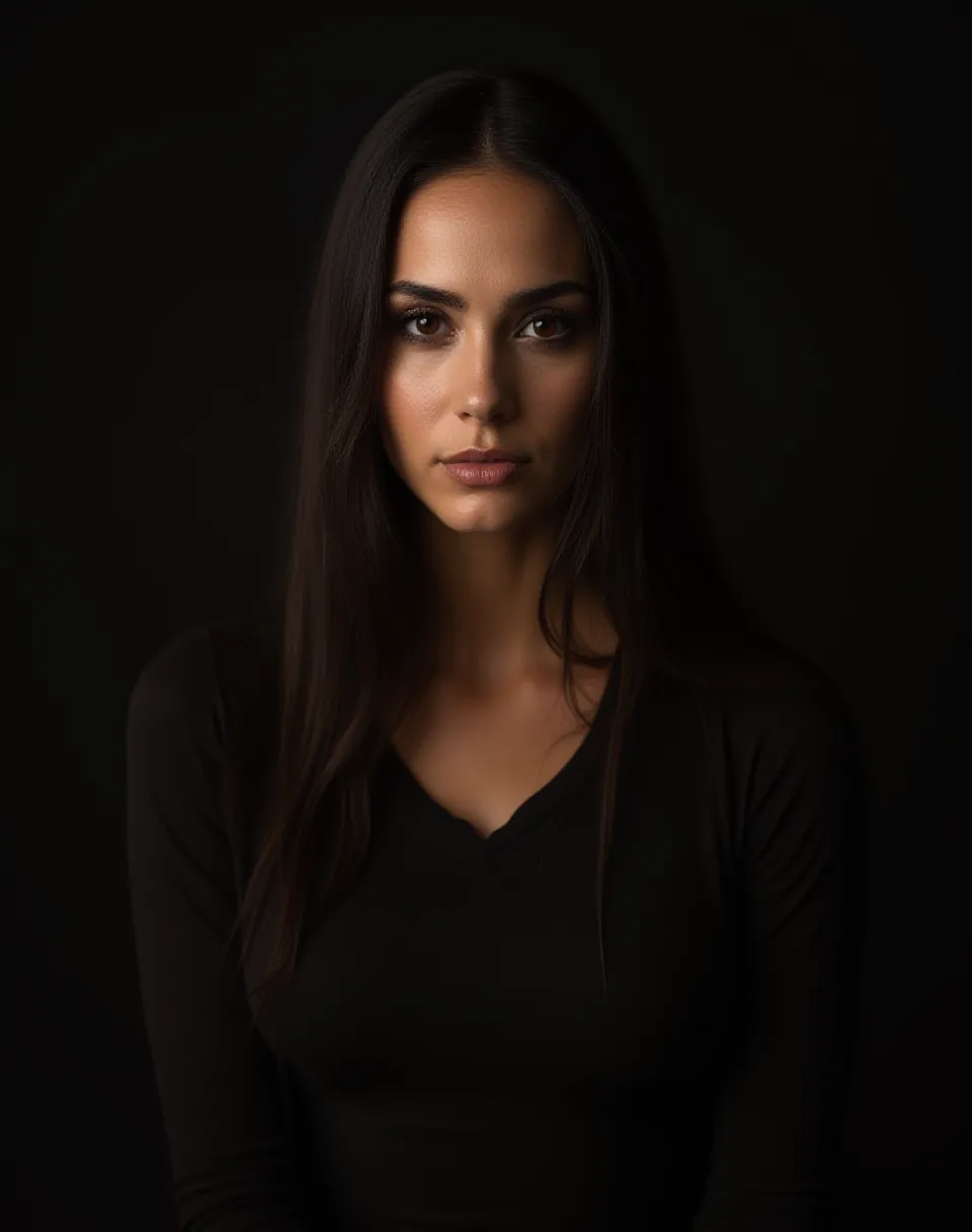 Mystical Glamour: Camilla Belle in Monochrome Intensity