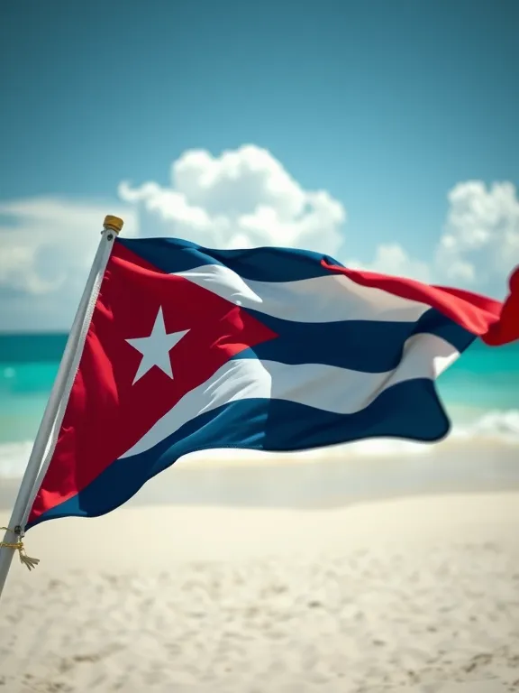Highly Detailed Wave of Cuban Flag