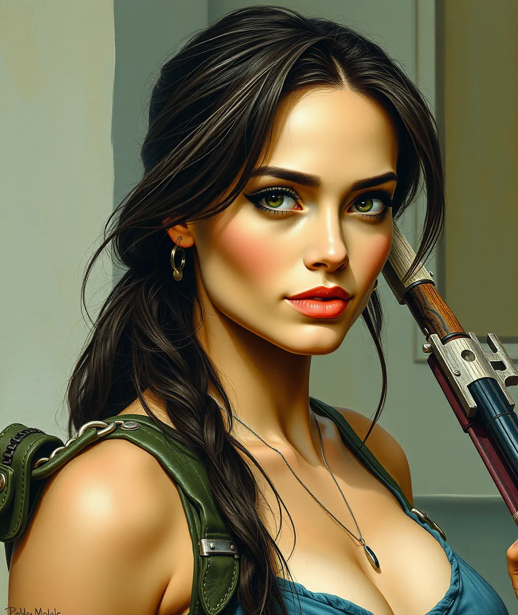 Impressionistic Tomb Raider Portrait (Fantasy)