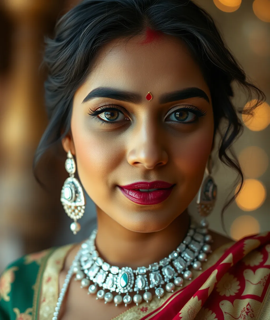 South Asian Editorial Portrait in Sari