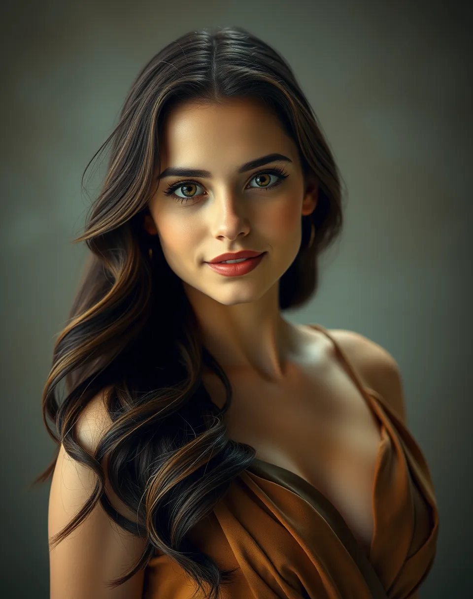 Radiant Maria in Vivid Colors: Stunning Portrait