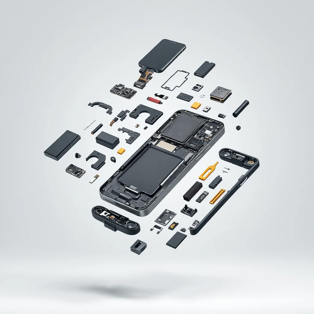 Detailed 3D Smartphone Deconstruction