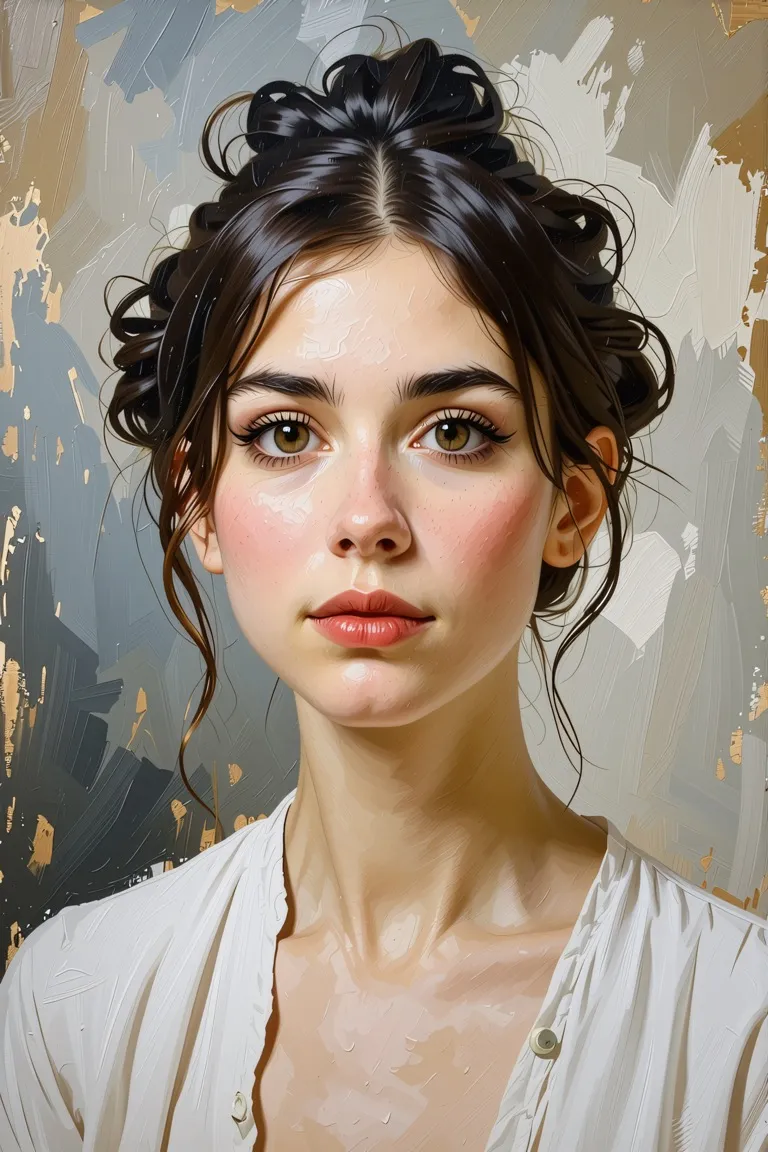 Alison Brie painted in the style of Degas