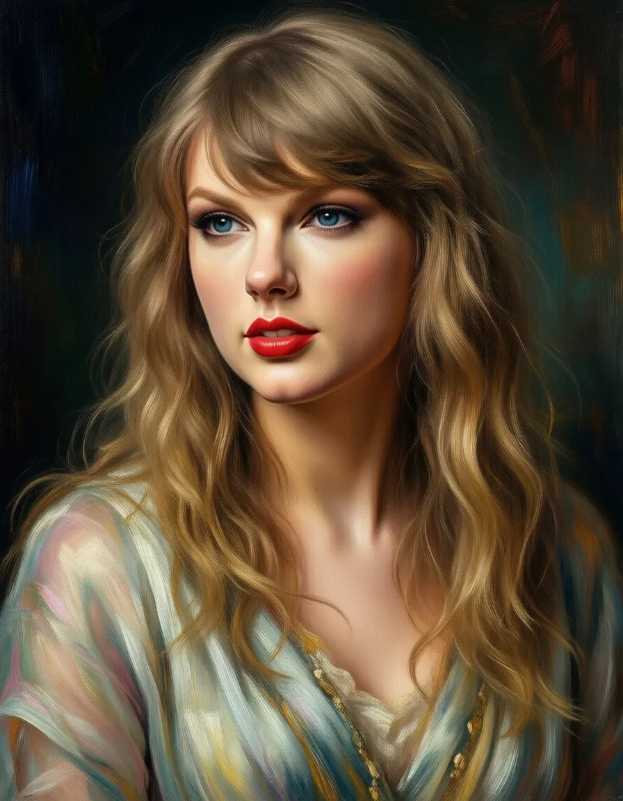 Taylor Swift painted in the style of Degas