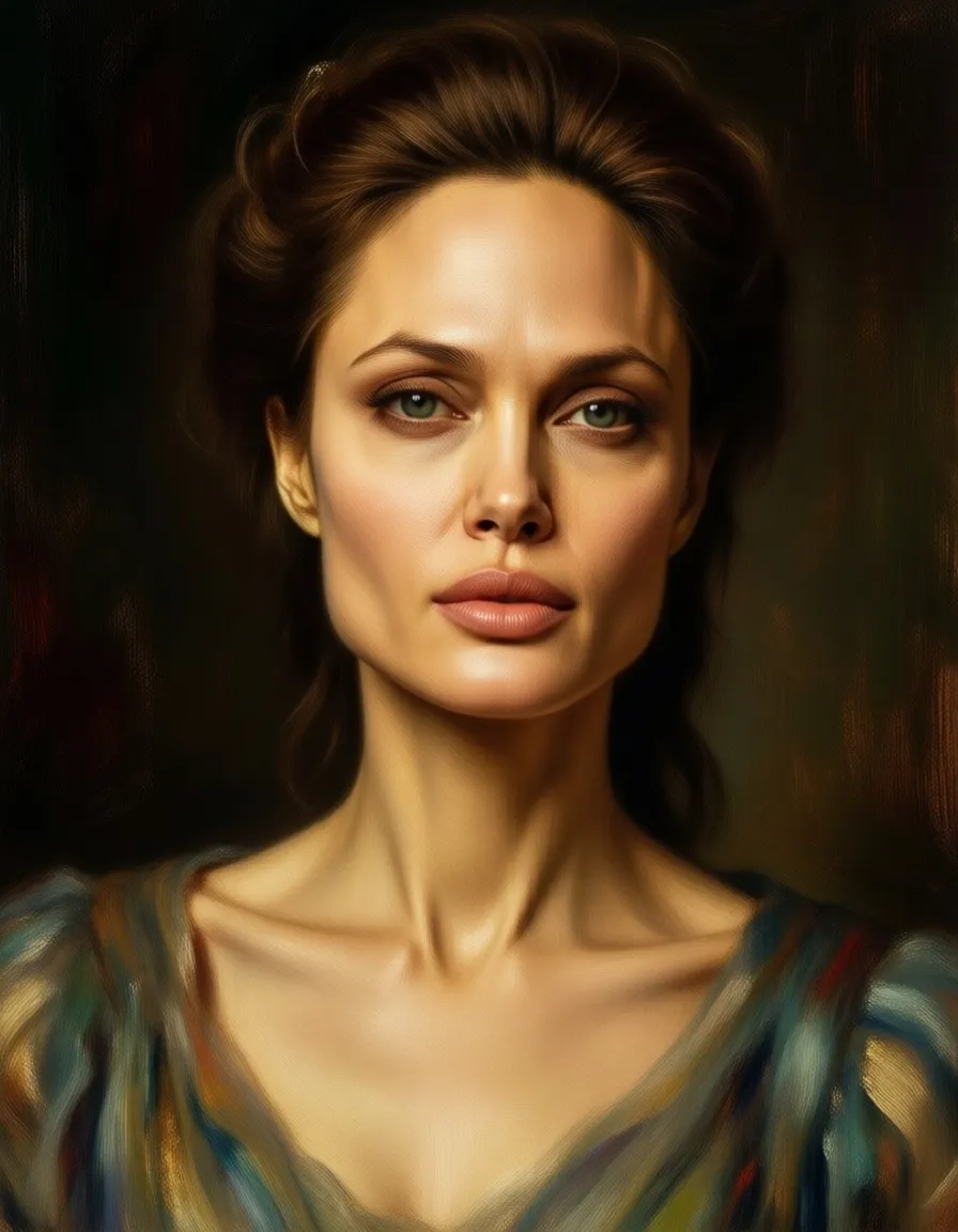 Angelina Jolie painted in the style of Degas