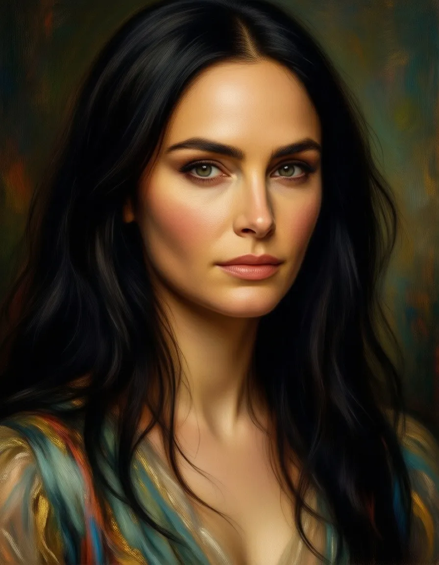 Megan Fox painted in the style of Degas