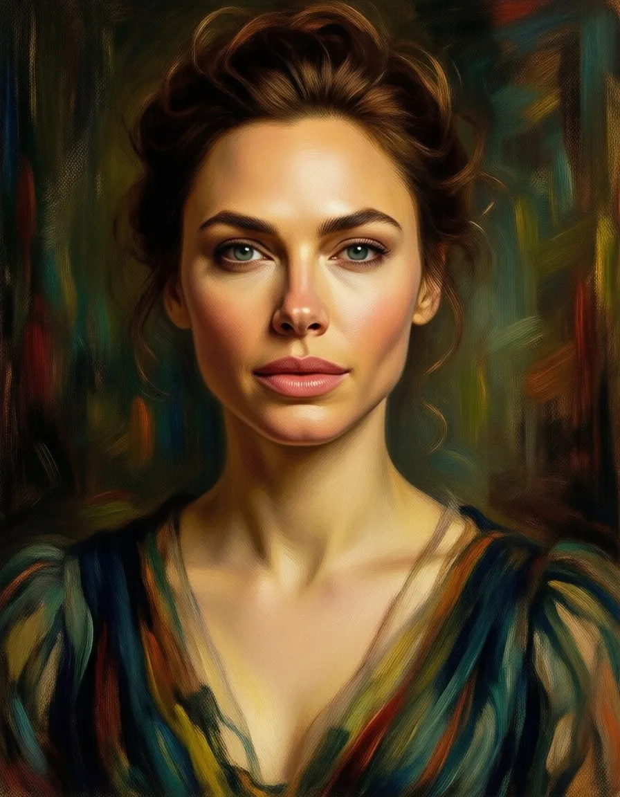 Gal Gadot painted in the style of Degas