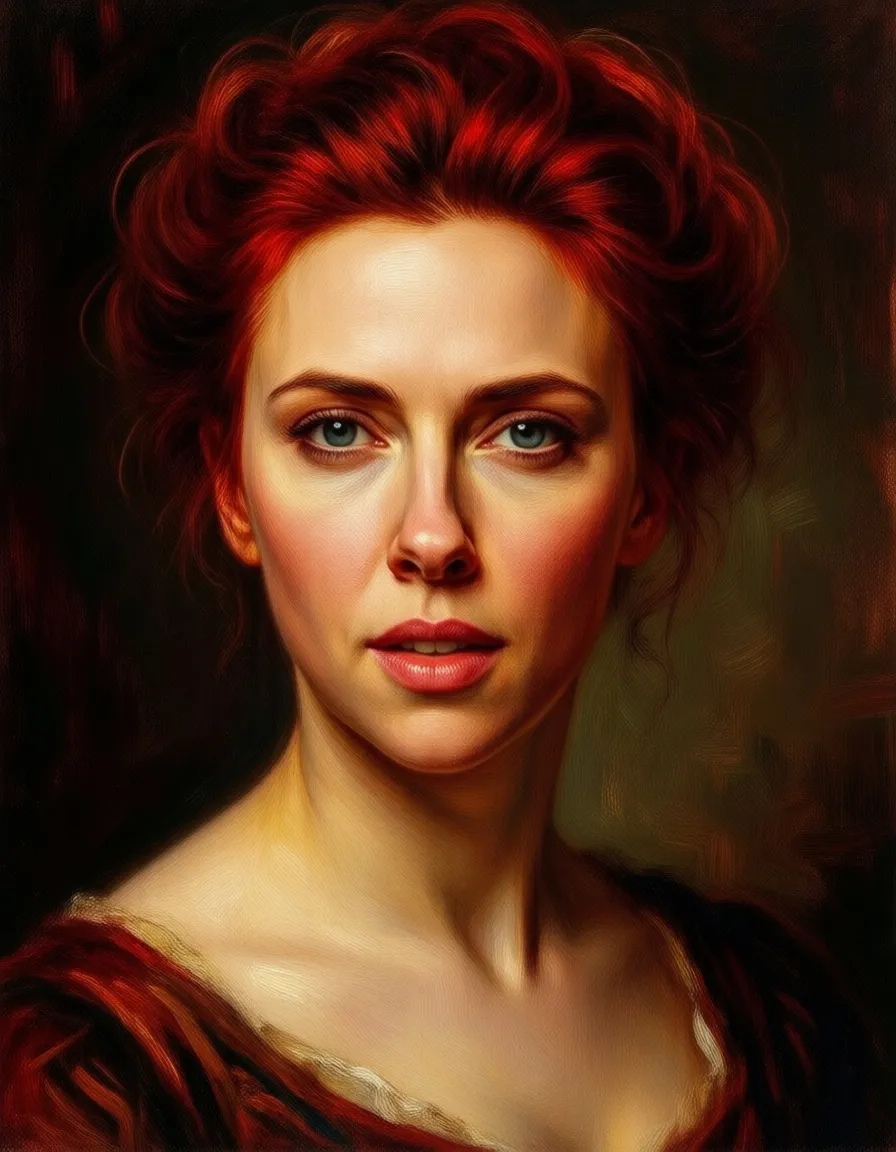 Scarlett Johansson painted in the style of Degas