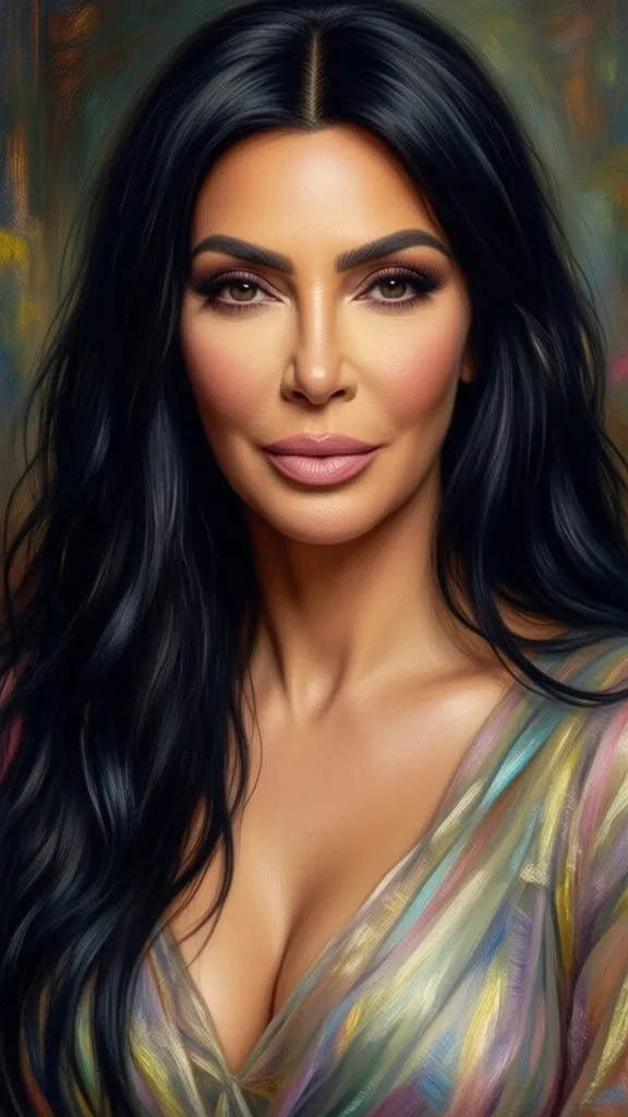 Kim Kardashian painted in the style of Degas