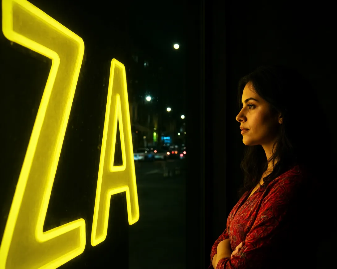 The image captures a moody, atmospheric scene at night