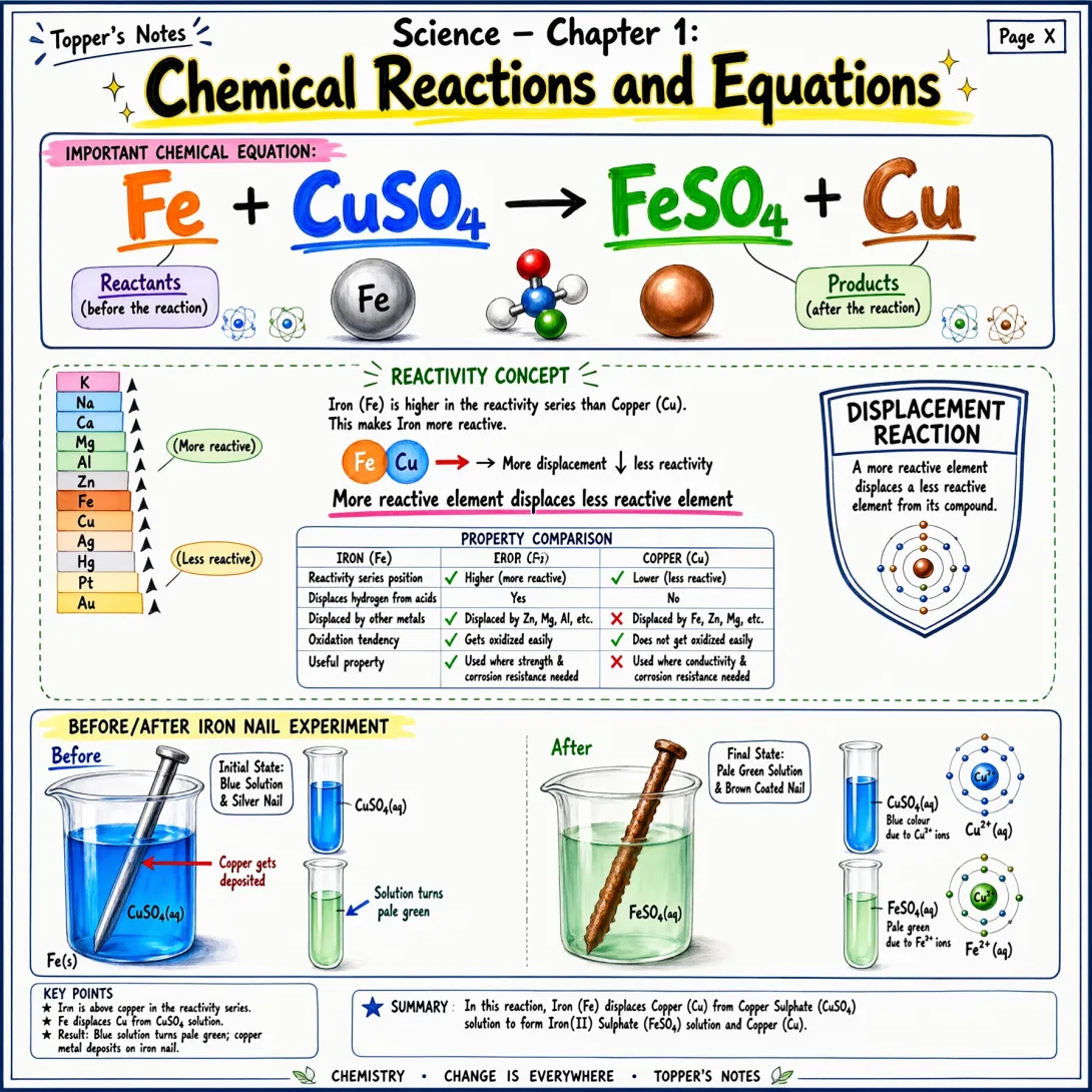 A vertically oriented educational chemistry study poster fills the frame